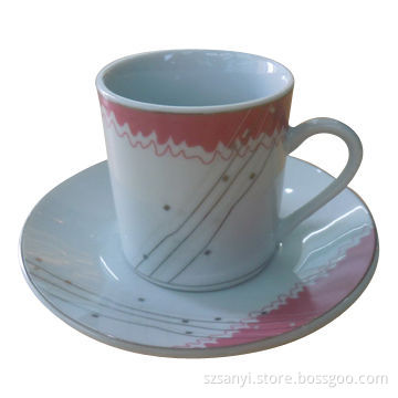 12-piece Coffee/Tea Cup and Saucer in Practical Shape